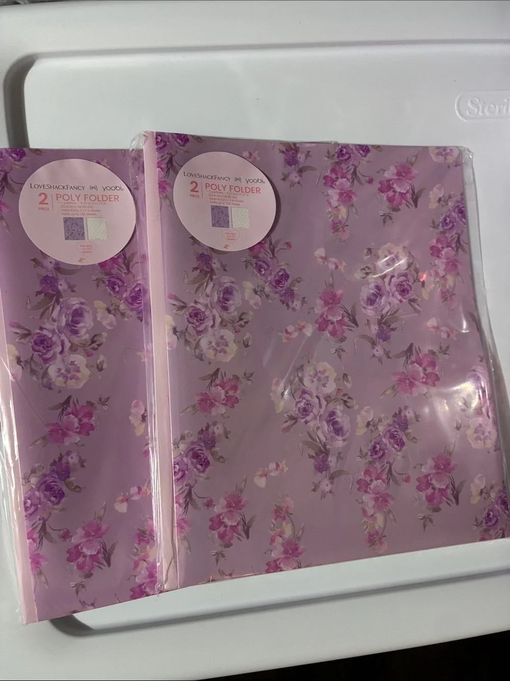 (2) LoveShackFancy 2 pack poly prong folders